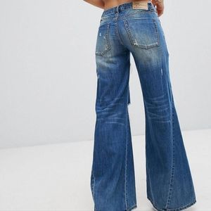 Flare One X Oneteaspoon Johnnies Jeans Free People Distressed Denim Ripped Jeans